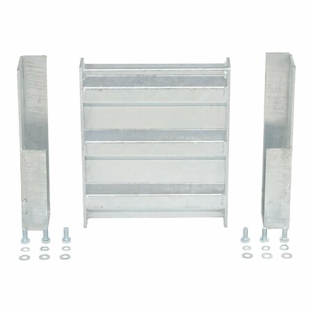 VESTIL Galvanized Guard Rail-Bolt On 1 Ft GR-F3R-DI-1-HDG